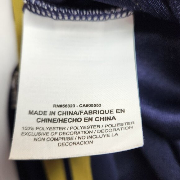 VTG Nike The Athletic Dept.  Warm Up Pants Dark Blue w/ Yellow Stripes Size XL - Picture 8 of 11